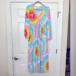 Crown & Ivy Tie Dye Maxi Dress Small